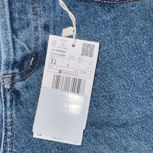 MANGO JEANS BERMUDA Shorts WOMENS 32/0 low rise - Picture 3 of 6